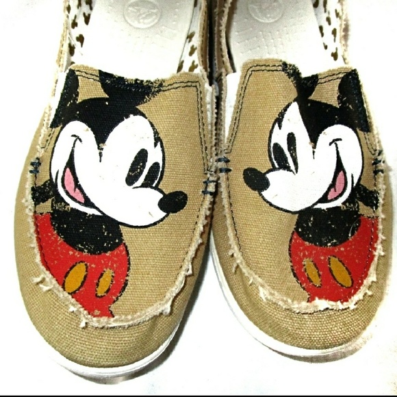 mickey mouse crocs loafers